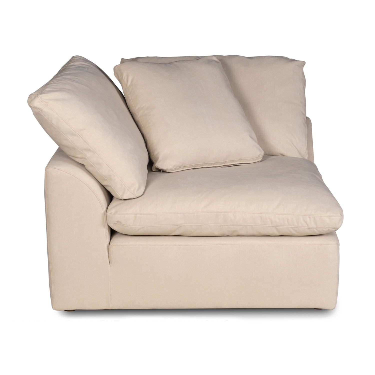 Sunset Trading Contemporary Puff Collection 3PC Slipcovered L-Shape Sectional Sofa