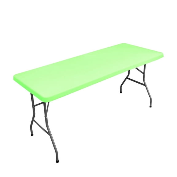 Namzi 1 Pack 120×58cm Stretch Tablecloth, Wrinkle Free Washable Elastic Table Cover, Waterproof Reusable Cloth for Indoor Banquet Wedding Party Outdoor Picnic Camping Dining Table Decor, Light Green