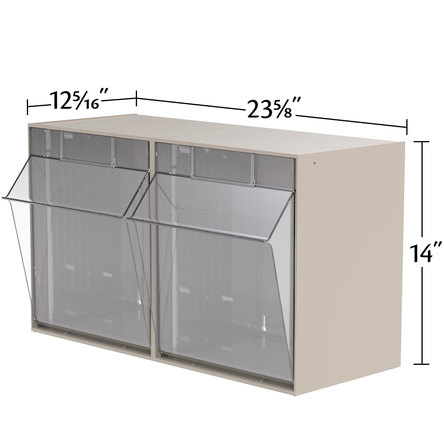 Akro-Mils TiltView Horizontal Plastic Organizer Storage System