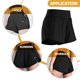 thumbnail image 4 of Pantalones cortos de yoga negros para mujer, de secado rápido, transpirables, deportivos, de verano, talla L, 4 of 7