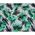 thumbnail image 4 of oneOone Polyester Lycra Aqua Blue Fabric Florals Fabric For Sewing Printed Craft Fabric By The Yard 56 Inch Wide, 4 of 4