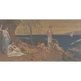 thumbnail image 2 of Pierre Puvis de Chavannes 24x14 Gold Ornate Framed and Double Matted Museum Art Print Titled - Sweet Country (Pleasant Land) (1882), 2 of 4