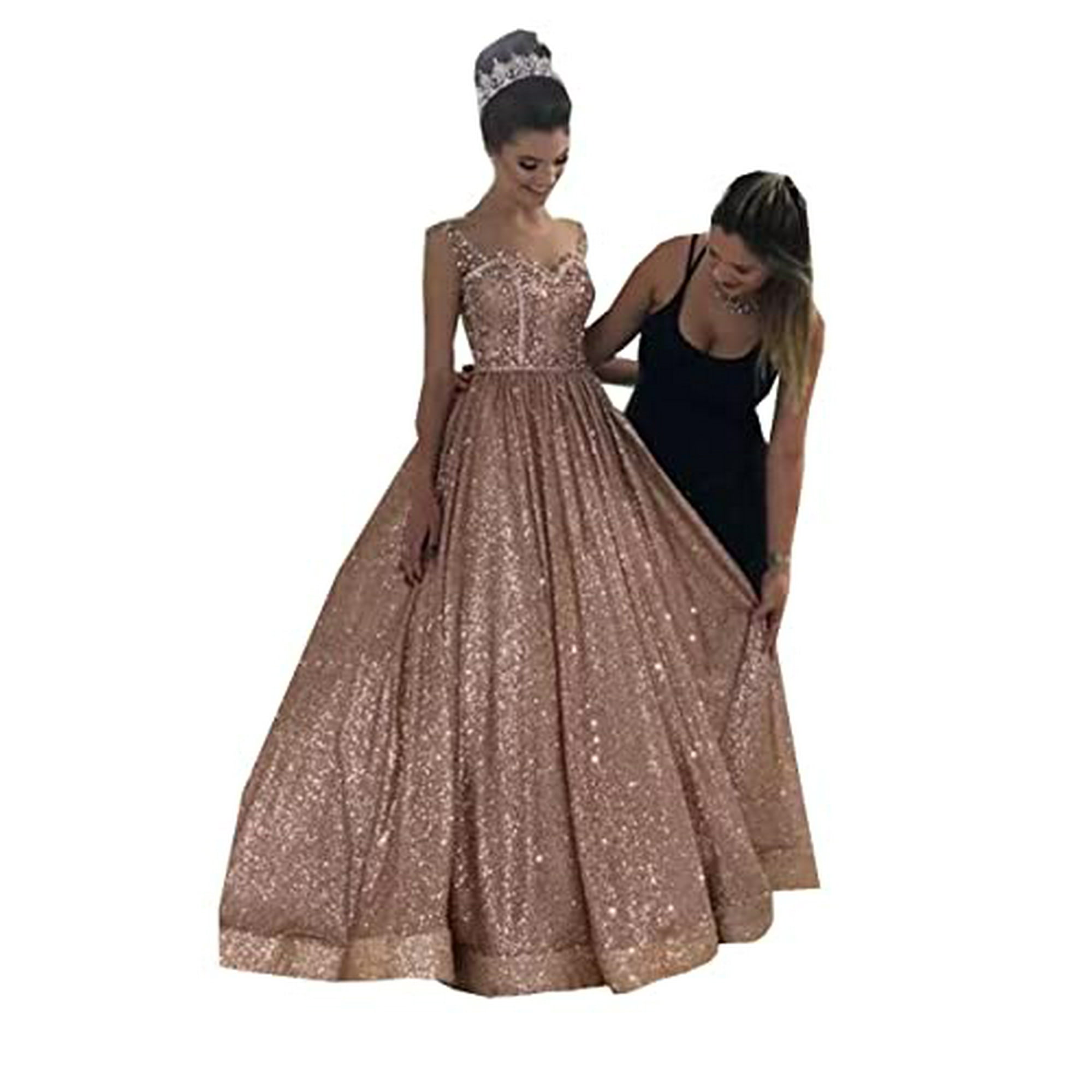 green emerald velvet dress Rose Gold Sparkly Ball Gown Dresses Cross Neck main image 0