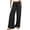 Black, variant on Penkiiy Women Linen Palazzo Pants Summer Casual Loose High Waist Wide Leg Long Lounge Pant Trousers with Pocket 3XL Black