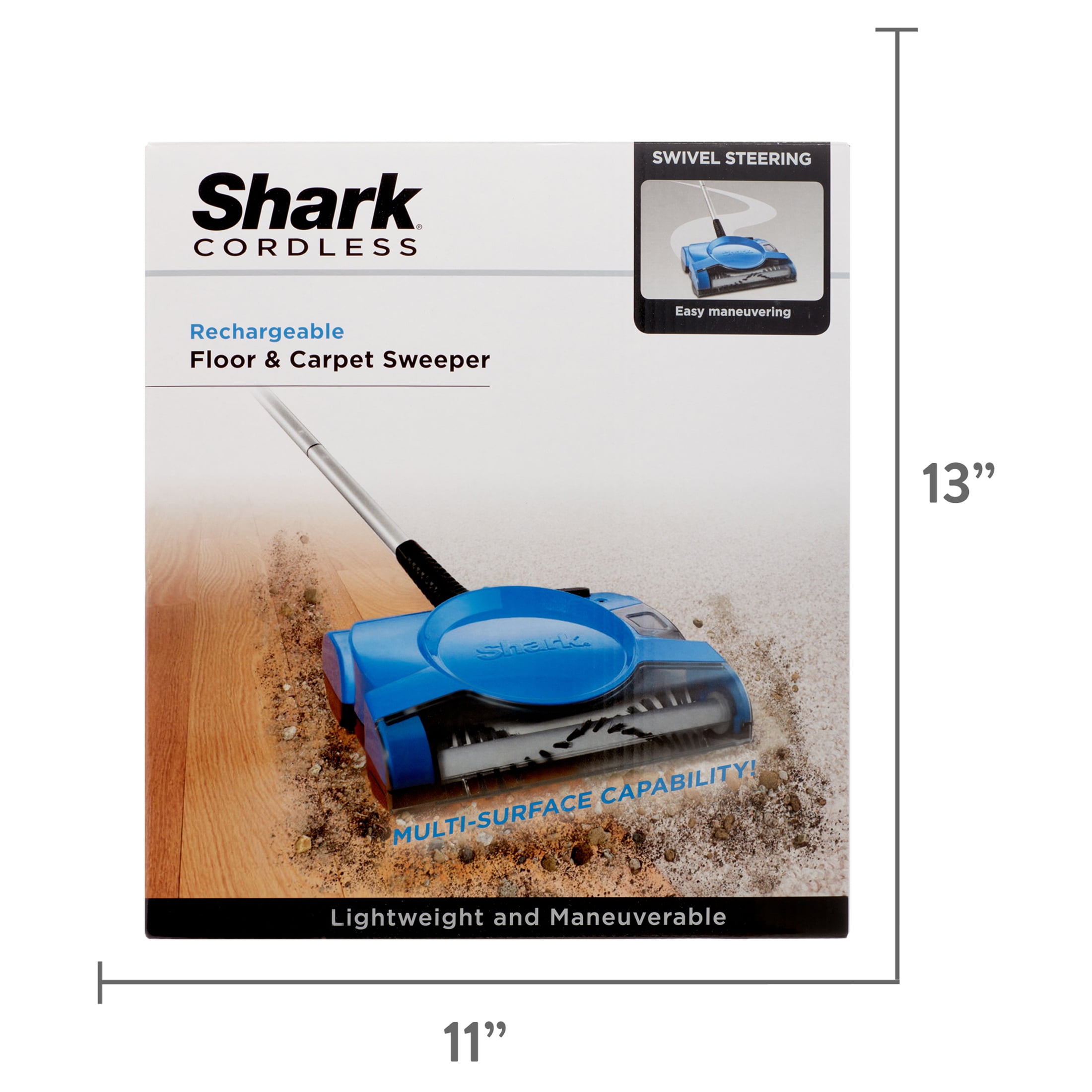 Shark Rechargeable Floor/Carpet Sweeper, Purple, 12
