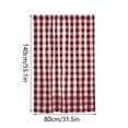 thumbnail image 3 of Curtain,Check Lace Up Curtains For Windows 32 X 55 Inch Rod Pocket Translucent Filter Curtains For Kitchen Bedroom Living Room Doors And Windows Farmhouse 1 Panel, 3 of 9