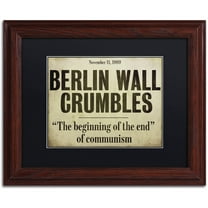 Trademark Fine Art "Berlin Wall" Canvas Art by Color Bakery Black Matte, Wood Frame