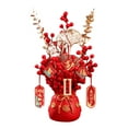 thumbnail image 4 of Decoración de año Nuevo Chino, adorno de escritorio, regalo de felicitación decorativo tradicional, florero Artificial en maceta, decoración, 2024 Estilo A BLESIY Maceta de simulación, 4 of 8