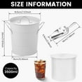 thumbnail image 2 of Ice Bucket with Handle 3.5L Double Wall Insulated Ice Container Bin Metal Icing Cube Container with Scoop for Beer Drinks Bar Parties, 2 of 10