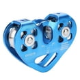 thumbnail image 1 of Equipo de escalada en roca para exteriores con carrito de cable de rescate con tirolesa de doble polea 30KN (azul) YUNYI BRAND  Deportes, 1 of 8