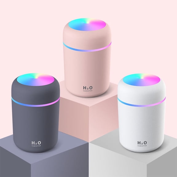 Humidifier, Ultrasonic Warm and Cool Mist Humidifier with Colors Night Light, Small Personal Humidifier for Bedroom Home Desk Office Car Travel, Auto Shut-Off, Super Quiet