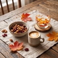 thumbnail image 4 of Leeye Thanksgiving Stemless Wine Glass - Fall Squirrel & Pumpkin Design, 2D Printed, for Home & Holiday (Style B), 4 of 6