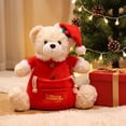 thumbnail image 6 of Orangide Christmas Bear Stuffed Animal Doll with Storage Bag Cute Santa Plush Toy Drawstring Organizer Cozy Holiday Decor Gift for Kids Adults, 6 of 6
