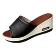 thumbnail image 2 of Walking Sandals Women Women's Platform & Wedge Sandals Womens Dress Sandals Summer Sandals for Women 2026 Orthopedic Platforms & Wedges Casual Shoes Casual Fashion Dressy Shoe Black 5.5, 2 of 5