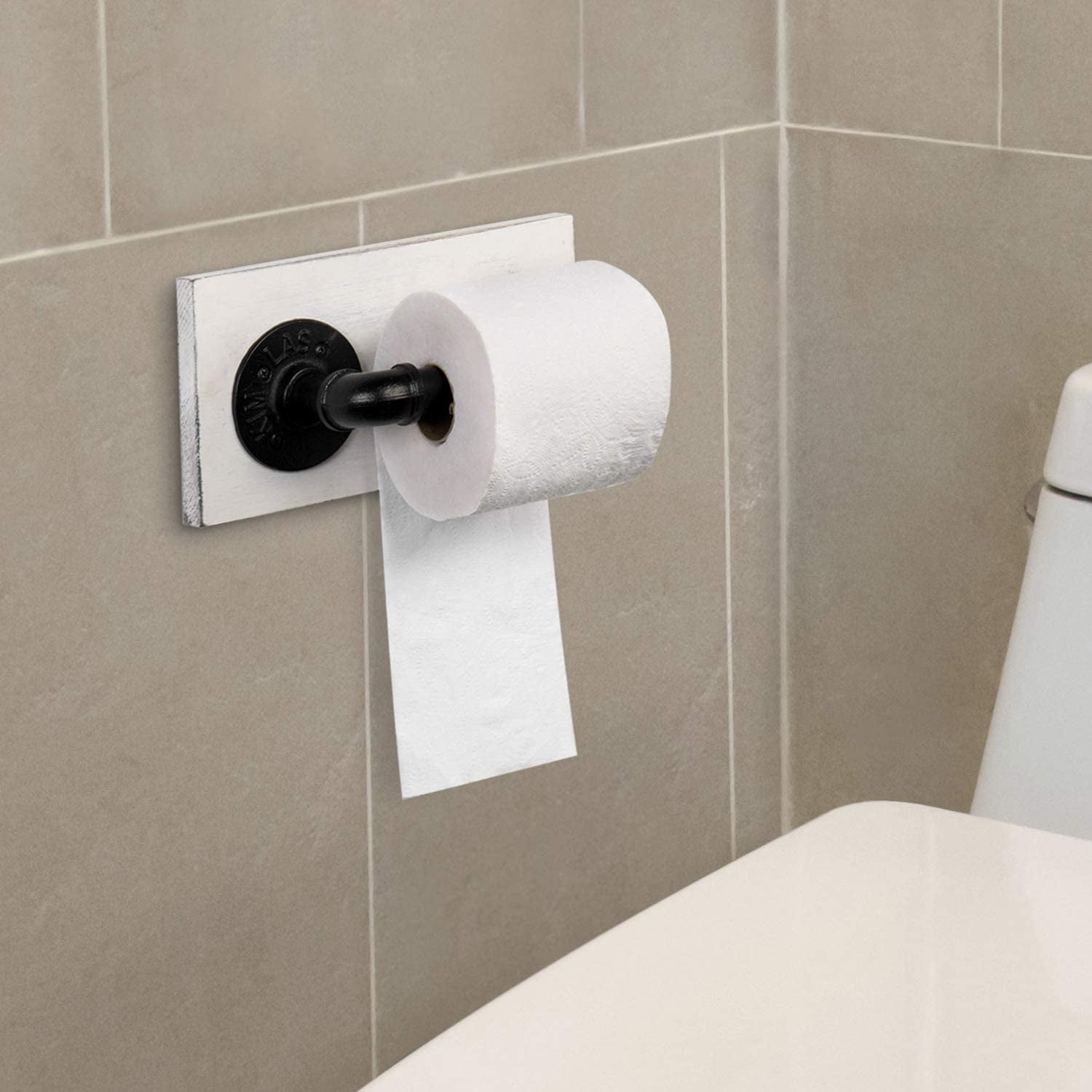 MyGift Matte Black Metal Freestanding Toilet Paper Holder with Reserve Storage, Size: Large