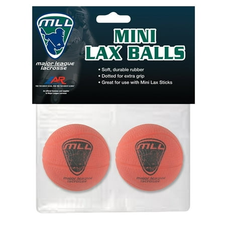 A&R Sports Major League Lacrosse Mini Lax Balls (Pack of 2), Official supplier of Major League lacrosse (mll) By AR (Best Lacrosse D Pole)