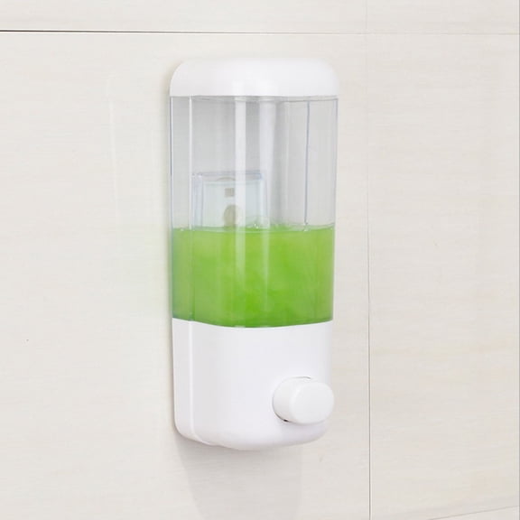 STOBOK Wall Mounted White Soap Dispenser with Strong Suction for Bathroom Shampoo Lotion