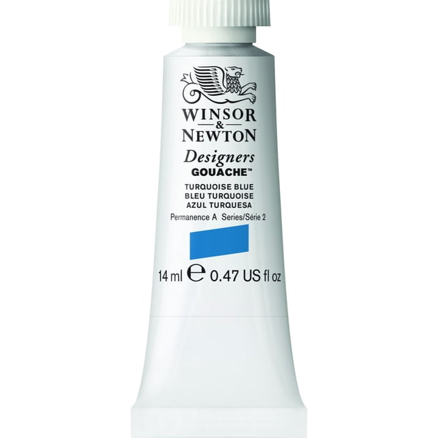 Pintura Gouache para Diseñadores Winsor & Newton 14ml Azul Turquesa