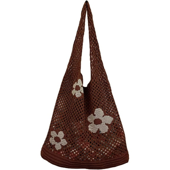 Kukuzhu Women's Handbags Hobo Bags Knit Bags Mesh Tote Bags Hollow Shoulder Bags Shopping Bags