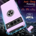 thumbnail image 5 of Pixel 7 Pro Case, Google Pixel 7 Pro Case Shockproof Google Pixel 7 Pro Phone Case with 360° Magnetic Ring Holder Kickstand Phone Case for Google Pixel 7 Pro Purple, 5 of 8