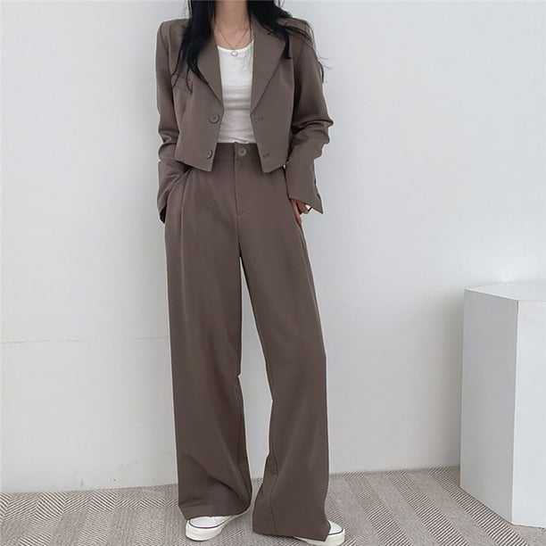 Puntoco Traje De Viaje De Temperamento De Alta Gama De Moda Para Mujer Conjunto De Solapa De Manga Larga Puntoco Puntoco-8930
