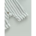 thumbnail image 6 of Bagilaanoe Newborn Baby Girl Boys Summer Jumpsuit Striped Sleeveless Bodysuit 6M 12M 18M 24M Infant Casual One Piece Romper, 6 of 8