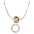 thumbnail image 1 of Delight Jewelry Silvertone Rescue Mom Infinity Ring Mia Monkey Charm Necklace, 1 of 4