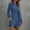 Blue, variant on WJHWSX Dresses for Women,Womens Fall Dresses,Casual Dresses for Women,Long Sleeve,Comfort Fit,Easy Care,Solid,XL(US:10)