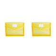 thumbnail image 4 of Bearachild B5 Sobres de plástico grueso Carpetas de archivos transparentes con etiqueta Bolsillo Cierre a presión Bolsa Monedero Bolsa Escuela Amarillo 2piezas, 4 of 6