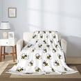 thumbnail image 2 of Hirioo Bee for Flannel Blanket, Cozy and Warm Throw for Bed or Couch ,Perfect for All Seasons-80"x60", 2 of 6
