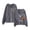 Grey, variant on Bovemsi Sweatshirt for Women Fashionable Casual Solid Color Zipper Inner Pocket Rabobs Sleeve Zip Up Hoodie