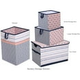 thumbnail image 3 of Bacati - Tribal Olivia Coral/NavyCotton Percale Fabric covered Storage, Toy Chest, 24.5 L x 15 W x 14 H inches, 3 of 4