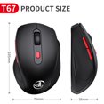 thumbnail image 3 of Ckraxd 2.4G Wireless Gaming Mouse USB Rechargeable 1600DPI Adjustable Optical Mouse for PC, 10m Range, Comfortable Design, 6 Buttons, 3 of 9