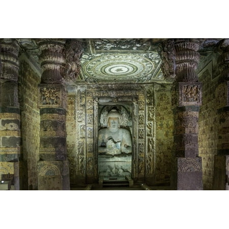 Buddha statue in the Ajanta Caves, UNESCO World Heritage Site, Maharashtra, India, Asia Print Wall Art By Alex (Best Calves In The World)