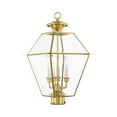 thumbnail image 2 of Livex Lighting Westover 3 Light Outdoor Post Lantern, 2 of 7