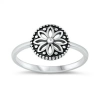 Mandala Spiritual Guidance Ring .925 Solid Sterling Silver Band Jewelry Female Male Unisex Size 11