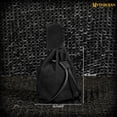 thumbnail image 3 of Mythrojan Medieval Belt Pouch Renaissance Costume Accessories Suede Leather Drawstring Bag Viking Jewelry Pouch DnD Dice bag Pirate Hip Pouch Larp Waist Bag Cosplay Coin Purse Pouch Bag - Black, 3 of 7