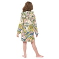 thumbnail image 7 of FORMRS Niños Bathrobe Unisex Hooded Robe Soft Plush Pajamas Sleepwear, Size 2-3T, Pink Floral Wave, 7 of 7