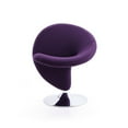 thumbnail image 2 of Manhattan Comfort Curl Contemporary Fabric Swivel Accent Chair in Purple, 2 of 4
