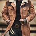 thumbnail image 1 of Men's Fashionable Mid Long Slim Jacket with Pocket and Turn, 1 of 6