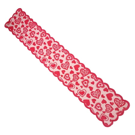 

Weerihhol Light Sheer Fabric Heart Flag Wedding Decoration Red Color Heart Flag