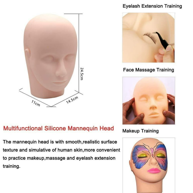 Eyelash Extension Massage Mannequin Head for Makeup Practice Training Model