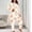 Beige b, variant on Halloween Plus Size Women's Pajama Set Pumpkin Ghost Bat Print Long Sleeve Crew Top Elastic Cuff Jogger Pants Soft Breathable Festive Night Loungewear, Ladies Pajamas Sets Pink a XXXXXL