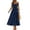 Navy, variant on Women's Summer Maxi Dress 2026 Casual Boho Sleeveless Spaghetti Strap Smocked Tiered Long Beach
