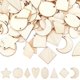 thumbnail image 1 of 160 colgantes de madera sin teñir en 8 estilos diferentes, con pequeñas formas de estrella y luna naturales., 1 of 6