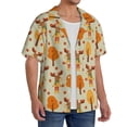 thumbnail image 2 of Wukai Autumn Maple Leaf and Deer Men's Casual Short-Sleeve Button Down Shirt,Cuban Shirts for Men,Mens Short Sleeve Dress Shirts-X-Large, 2 of 5
