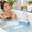 blue and porcelain white, variant on Portable Electric Bath Jet Spa with Dual Hydro Massaging Nozzles and Bubbles, Blue and Milky White