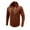 Brown, variant on HAiming Mens Drawstring Hoodies Solid Color Long Sleeve Round Neck Pullover Tops Winter Casual Loose Sport Sweatshirts
