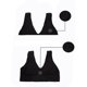thumbnail image 4 of INSPIRAR CHIC Sujetadores deportivos sin costuras y sin alambre con almohadillas removibles para mujeres, tops de dormir, talla S, 12-14 años, negro, 4 of 5