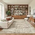 thumbnail image 2 of Roxstand Washable Rugs 5x7, Vintage Distressed Area Rugs for Living Room, Non Slip Accent Bedroom Rug (5'x7', Brown), 2 of 9